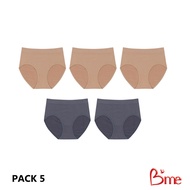 Bme กางเกงในFREESIZE(แพ็ก5ตัว) รุ่น ME7A1C คละสี สีโอวัลติน สีเทาเข้ม