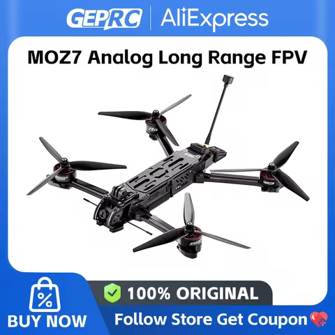 GEPRC MOZ7 Analog Long Range FPV 7Inch 6S F722-HD-BT Built-in Bluetooth RC Quadcopter LongRange Free