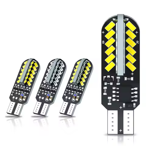 IUSIU 2PCS T10 Strobe Led Flash WY5W W5W Lamp 5W5 194 Bulb 168 48SMD Flashing Parking Clearance Tail