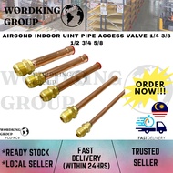 AIRCOND INDOOR ACCESS VALVE (1/4", 3/8", 1/2", 5/8",3/4") R410a R32 R22 R134a connection Copper Tube