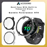 Garmin Forerunner 970 Case Full Protect Screen Protect Cover PC Hard Casing With Built-in Tempered G