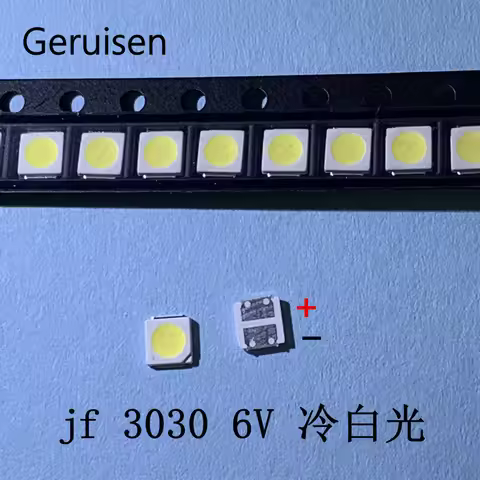 1000pcs 3030 backlight high power LED dual chip 3V 6V JUFEI AOT cool white PT30A66 TV dedicated Cool