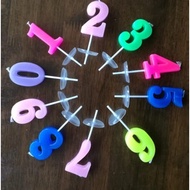 1 Pcs Small Number Candle Random Colour