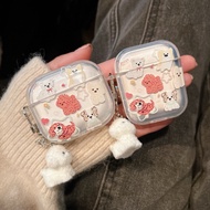 Airpods4 Earphone Case White Dog Airpods Cartoon Clear Bluetooth Wireless Headphone 1 2 pro2 gen gen