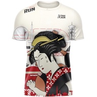 Thairun (thai Run) Training Tshirt Baju Microfiber for Running Geisha (geisha) White