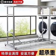 Household Balcony Windproof Clothes Drying Outdoor Stainless Steel Rod Authentic 304 Movable Floor D