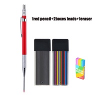 4pcs/set Creative 2.0mm Deep Hole Metal Woodworking Mechanical Pencil Set with 2B Lead for Carpenter