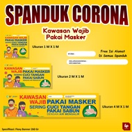 CORONA BANNER COVID-19 BANNER/ COVID BANNER/, MANDATORY AREA USING MASKS