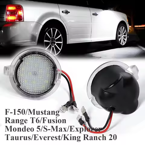 High quality Led Side Mirror Puddle Lights Lamps for Ford F-150 Fusion Edge Mondeo 5 S-Max Taurus E 