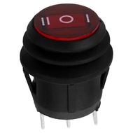 WINOMO 3 Pin Round Rocker Toggle ON/Off Kalis Air 6A/250V SPDT Switch Button untuk Trak, Camper, Aut