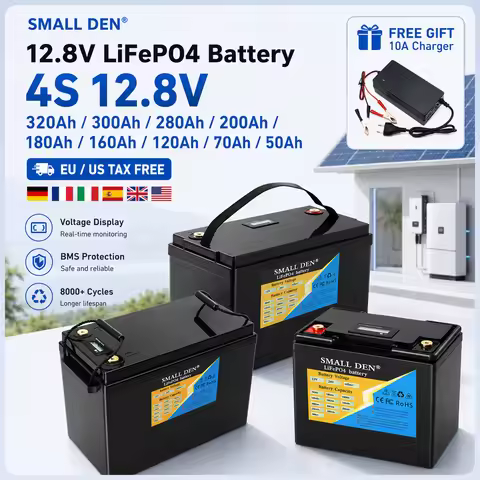 12.8V 320Ah 280Ah 180Ah 120Ah 70Ah 50Ah LiFePO4 Battery 12V Lithium Iron Phosphate Batteries 8000 Cy