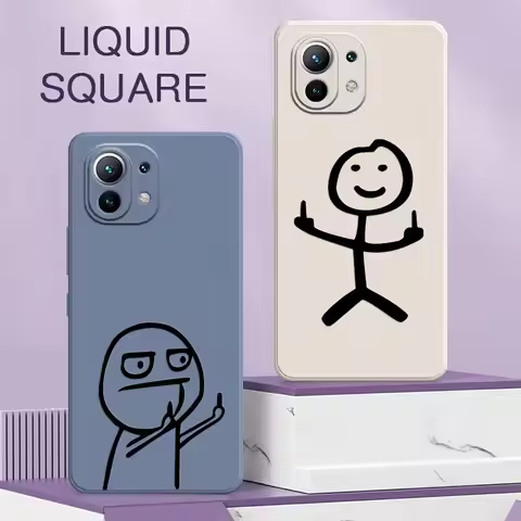 Funny Middle Finger Cute Man Phone Case For Xiaomi 13 12T 11T 10T Pro Mi 11Lite 5G NE 12 11 10 9 Lit