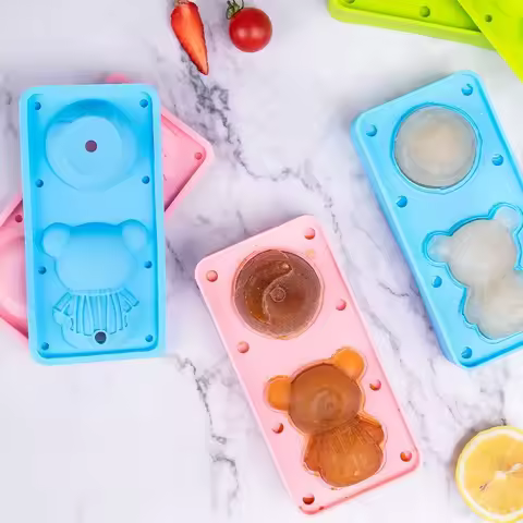 Bear shaped ice cube mold, rose ice cube mold, milk tea coffee mold, ice cube bear mold