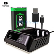 PURFIELD 2 x2600mAh Rechargeable Battery For Xbox One For Xbox Series X/S/Xbox One S/X Controller Ba