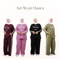 AMIABLY HAURA Setwear Baggy Style Font Daily New Age Authentic Freestyle Airport style
