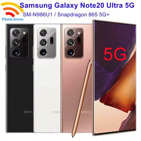 Samsung Galaxy Note 20 Ultra 5G N986U1 6.9" AMOLED 12GB RAM 128/512GB ROM NFC Snapdragon Unlocked Or