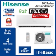 [FREE SHIPPING] HISENSE AirCond R32 Non Inverter Air Conditioner 4 Ways Swing ( AN10DKG/AN13DKG/AN20