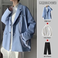 suit 【三件套】休闲西装外套男宽松韩版潮流dk制服学院风痞帅小西服男 liyuxia888.my2.18