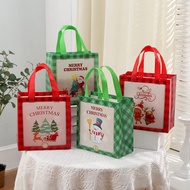 Waterproof Eco Friendly Non-Woven Christmas Gift Bag with Handle/xmas Reusable Candy Chocolate Tote 