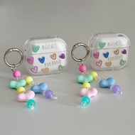Multi-Colored Heart For Airpods Case Earphone With Hanging Strap Airpods4 Airpdos3 pro/pro2/pro3 i11