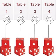 Bunco Table Number Stands with Table Numbers 1-4. Perfect for any Bunco or Casino Themed Party Party
