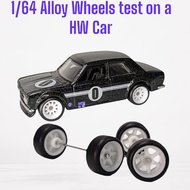 1/64 Scale Alloy Wheels - Custom Hot Wheels Matchbox Rubber Tomy Tires P9i5