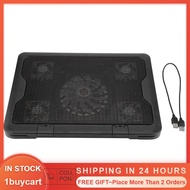 1buycart Laptop Cooling Pad  Practical Portable Ultra-Slim Silent Non-Slip USB Powered With 5 LED Fans for Notebook Stand