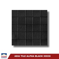 Keramik Lantai Kamar Mandi Asia Tile Alpha Black Hitam 30x30