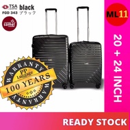 SAMEL (2 in 1 Set) 20'' 24'' Japanese Concept Warenai PP Luggage FGD 343