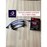 HOS - CAR PLUG WIRE SET / PLUG CABLE SILICONE - TOYOTA UNSER 1.8 KF80R 7K-E 7MM Y1998
