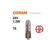 24V 1,2W T5 Osram 2741 W2x4,6d Truck Glass Wedge Light Bulb Dash Instrument Meter Switch 24V 1.2W Bu