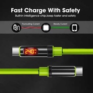 240W USB C To Type C Cable LED Display Fast Charging Cables Dual Type-C PD 27W Lightning Charger