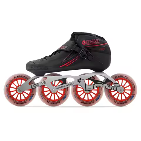 1 Pair Speed Skates Original Bont Jet 2PT Inline Skates Heatmoldable CarbonFiber Boot 4*90/100/110mm