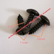 (Buy 50free 10 / 100 free 30)M5x16m  Black Screw  🔥skru body set LC135 RXZ SRL HONDA dan lain2🔥