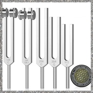 (GJFZ) Resonance Tuning Forks for Healing SetAluminum Alloy Tuning Fork 128Hz136.1Hz256Hz384Hz512HZ 