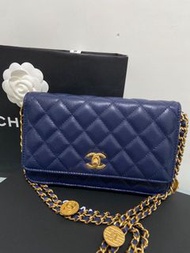 Chanel 22a WOC 荔枝皮 Wallet on chain 金幣