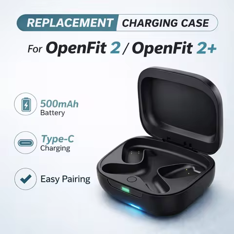 Replacement Charging Case For SHOKZ OpenFit 2 / 2+ T920 / T921 Earbuds Charger Box 500mAh Battery Ty