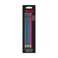 ดินสอไม้ HB Rotring Metallic คละสี (แพ็ค4แท่ง)