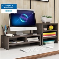 Wooden Monitor Stand Monitor Riser - Ergonomic  Laptop Stand Desk Organizer Keyboard Storage