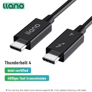 LLANO【Intel Official Certified】5A 100W Thunderbolt 4 Data Cable 8K/60Hz 40Gbps Speed Type C Two-way Flash Charging Audio Transmission Cable