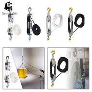 Serenable Lifting Pulley Rope Hoist Pulley Block Tackle Pulley System Animal Husbandry, Garage, Ware