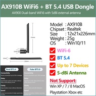 AX910B High Speed AX900 5-dBi Dual-Band WiFi6 Bluetooth 5.4 Nano USB Adapter Dongle PC Laptop