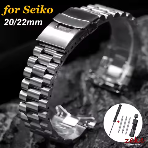 Solid Stainless Steel Watch Band 20mm 22mm Men's Sports Strap for Seiko Skx007/skx009 SRPD63K1 for J