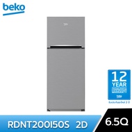 BEKO เบโค ตู้เย็น 2 ประตู ขนาด 6.5 คิว รุ่น RDNT200I50S สีเทา