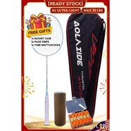 5U Ultra-Light Carbon Fiber Badminton Racket Full Set Max 30LBS Badminton Set Includes 1x Racket, 1x