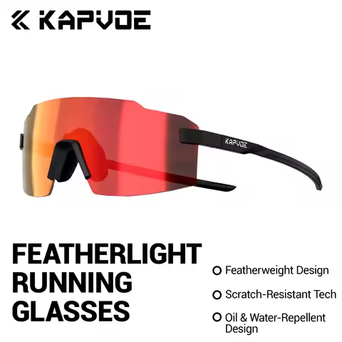 Kapvoe HD UV400 Protection Photochromic Sunglasses Mountaineering Cycling Eyewear Outdoor Sports Cam