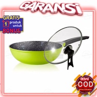 Wok Herbal Pan 30Cm Marble Multipurpose Frying Pan