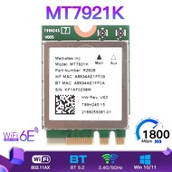 Wi-Fi 6E MediaTek MT7921k Tri Band 1800Mbps 2.4G/5G/6G Bluetooth 5.2 WiFi 6 Thẻ Không Dây 802.11AX W