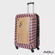 AOU 20吋 愛心公益 TSA海關鎖鏡面硬殼箱 旅行箱 (郵票箱) 90-032C