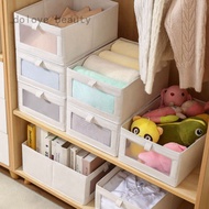 DB Foldable Large-Sized Visible Window Clothes Storage Box Home Closet Organizer